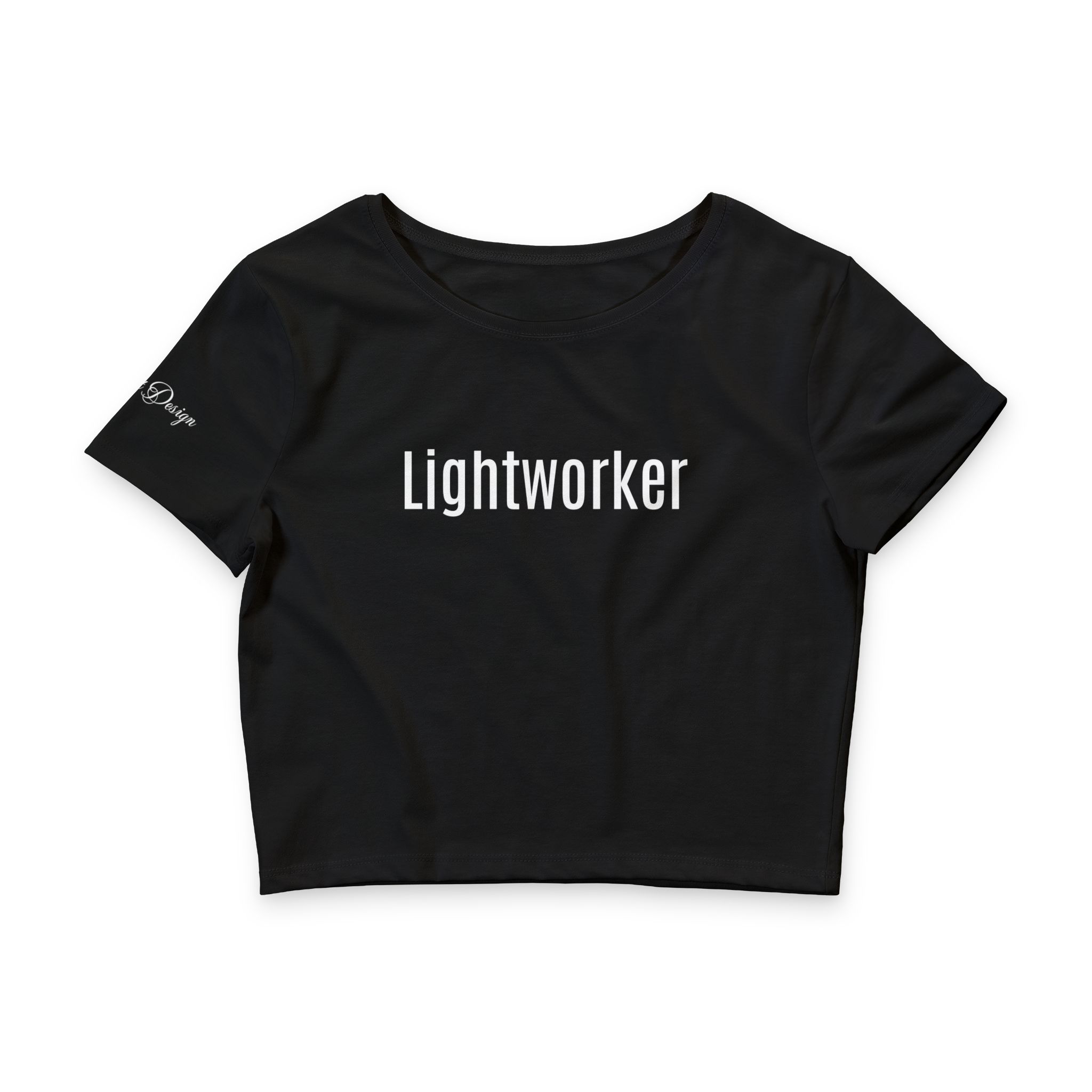 Lightworker Women’s Crop Tee — Spiritual Positive Vibes - Image 4